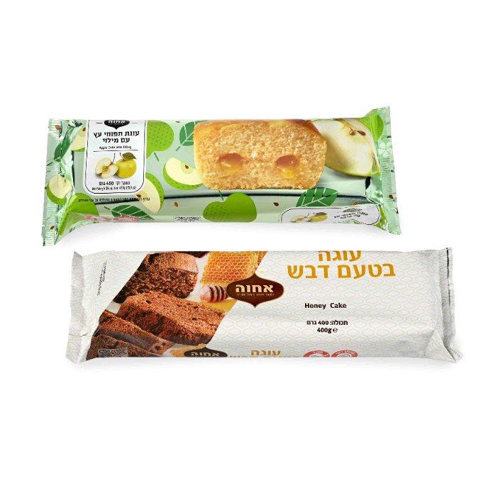 עוגת דבש ועוגת תפוחי עץ עם מילוי של חברת "אחוה". צילום: יעל האן