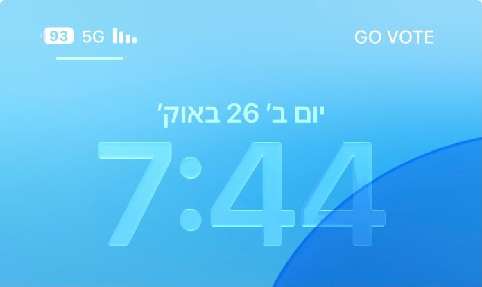 שם הרשת GO VOTE כפי שהוא מופיע בראש מסך הטלפון | צילום: באדיבות פלאפון