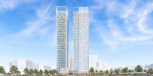 שני מגדלים בני 33 קומות ליד חוף הים בבת ים הדמיית הפרויקט החדש בבת ים. הדמיה: משה צור אדריכלים | צילום: משה צור אדריכלים