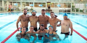 נחשפה נבחרת הספורטאים לצליחת ספידו בכנרת: אלכס שטילוב, אורי ששון ויהונתן קופלב על קו הזינוק נבחרת הספורטאים באימון הבכורה לקראת צליחת ספידו בכנרת. צילום: רונית כהן