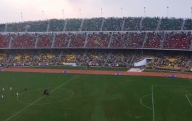 הצלחה כחול לבן באפריקה: חברת ההיי טק "אותות אלקטרוניקה" מערכת אותות אלקטרוניקה הותקנה באצטדיון הלאומי של קמרון. צילום: יח