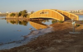 הולכים על פתוח 2022 - פסטיבל סיורים לציבור הרחב, ללא תשלום, בחג הפסח, של רשות מקרקעי ישראל והחברה להגנת הטבע, באתרים ששוקמו לטובת הציבור פארק הצפרות באילת (צילום: רשות מקרקעי ישראל)