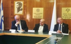 יו"ר הסוכנות היהודית שרנסקי בפגישה משולשת לשת"פ עם נציגי קפריסין ויוון צילום: באדיבות הסוכנות היהודית