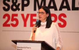 בכירי הקהילה העסקית חגגו 25 שנים להקמת S&P מעלות בתמונות – למעלה: רונית הראל בן זאב, מנכ