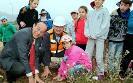 כרמיאל: מאות השתתפו בשתילת גיאופיטים בתוואי הרכבת החדש צילום - אלכס הובר