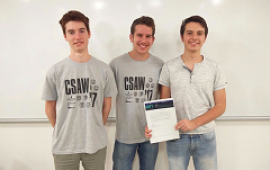 אוניברסיטת חיפה קטפו את המקום השני בתחרות סייבר יוקרתית עפר מגן וגלעד כץ ויובל שפרינץ- תלמידי אתגר של אוניברסיטת חיפה שקטפו את המקום השני. קרדיט- דוברות אונ חיפה